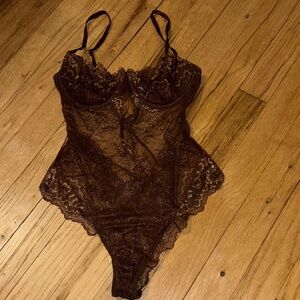 Victoria's Secret Brown Lace bodysuit